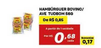 Bahamas Mix Hambúrguer Bovino Ave Tudbom oferta