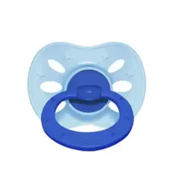 Chupeta de silicone ortodôntico fiona baby tamanho 2 azul +6 meses embalagem 1 un