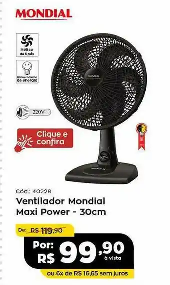 Ibyte Ventilador Mondial Maxi Power 30cm oferta