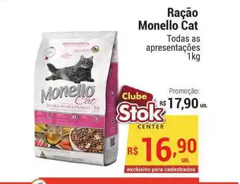 Stok Center Ração Monello Cat 1kg oferta