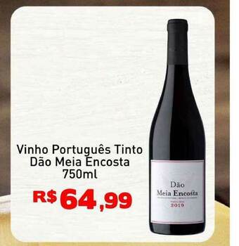 Tonin Superatacado Vinho Português Tinto Dão Meia Encosta 750ml oferta