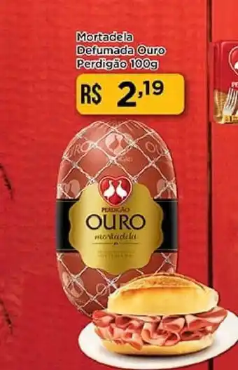 Negreiros Mortadela Defumada Ouro Perdigão 100g oferta