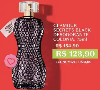 O Boticário Glamour secrets black desodorante colônia 75ml oferta