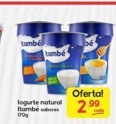 Supermercados Princesa Iogurte natural itambé 170g oferta