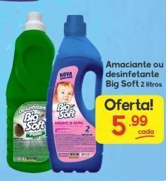Supermercados Princesa Amaciante ou desinfetante big soft 2lt oferta