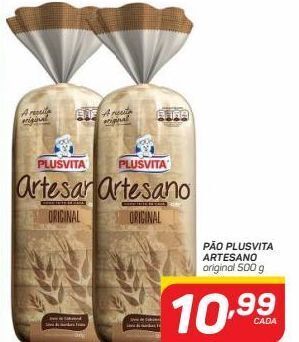 Pão plusvita artesano 500g