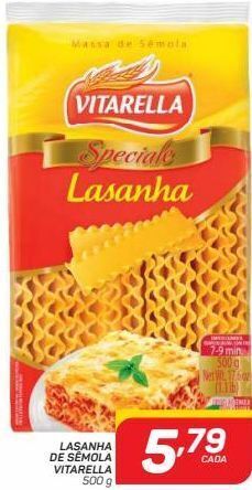 GBarbosa Lasanha de sêmola vitarella 500g oferta