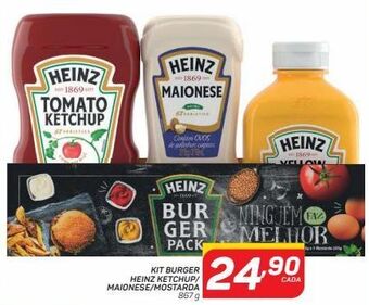 GBarbosa Kit burger heinz ketchup / maionese / mostarda 867g oferta
