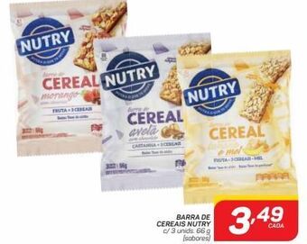 Barra de cereais nutry 3un