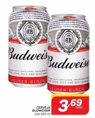 GBarbosa Cerveja budweiser 350ml oferta