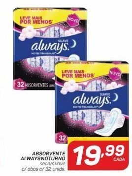 GBarbosa Absorvente always noturno 32un oferta