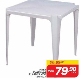 GBarbosa Mesa quadrada plástica mor oferta