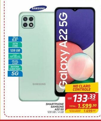 GBarbosa Smartphone samsung a22 5g 128 gb / 4 gb oferta