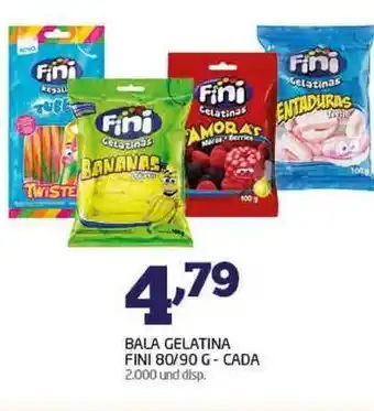 Bala Gelatina Fini 80/90g