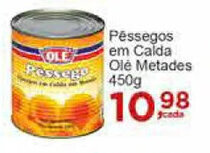 Rossi Supermercado Pessegos em Calda Ole Metades lata 450g oferta
