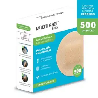 Casa Freitas Curativo blood stop - caixa com 500 - multilaser saúde - hc485x [reembalado] oferta