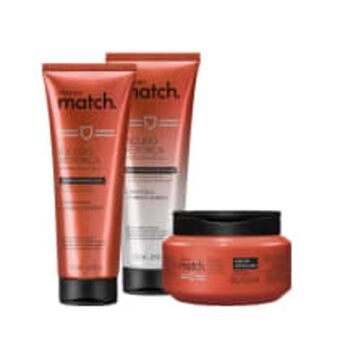 O Boticário Combo match força: shampoo, 250 ml + condicionador, 250 ml + máscara, 250 g oferta