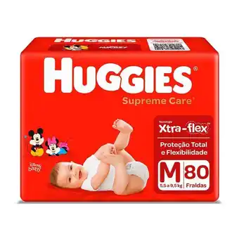 Carrefour Fralda huggies supreme care m - 80 fraldas oferta