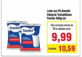 Spani Atacadista Leite Em Pó Itambé Integral Instantâneo 400g oferta
