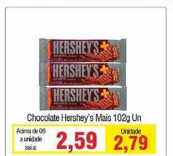 Spani Atacadista Chocolate Hershey's Mais 102g oferta