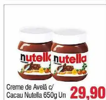 Spani Atacadista Creme De Avelã C Cacau Nutella 650g oferta