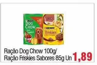 Spani Atacadista Ração Dog Chow Ração Friskies Sabores 85g oferta