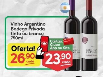 Supermercados Princesa Vinho argentino bodega privada 750ml oferta