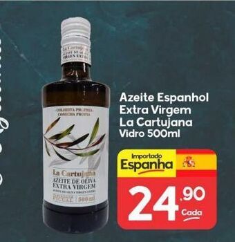 Supermercados Princesa Azeite espanhol extra virgen la cartujana 500ml oferta
