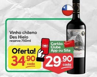 Supermercados Princesa Vinho chileno des hielo 750ml oferta