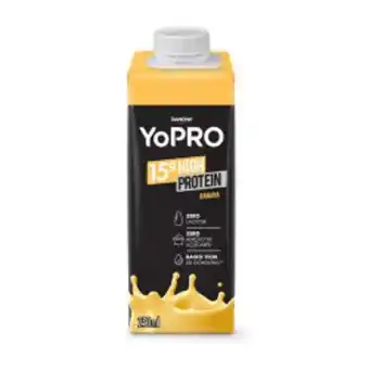 Bebida láctea yopro edge banana 15g high protein 250ml