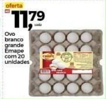 Frangolândia Ovo branco grande Emape com 20 unidades oferta