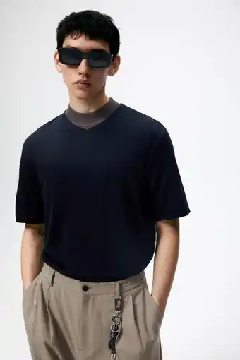 ZARA Camiseta de lyocell oferta