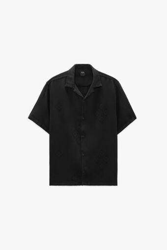 ZARA Camisa com jacquard oferta