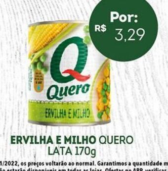 Mercantil Rodrigues Ervilhas e milho quero 170g oferta