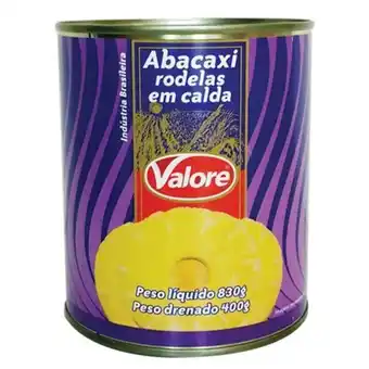 Abacaxi em caldas valore rodelas 400g