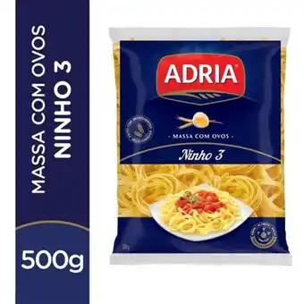 Supermercados Paraná Macarrão ninho com ovos 3 adria 500g oferta