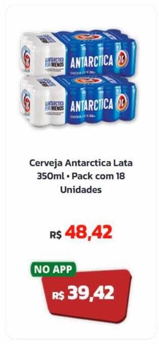 Rede Supermarket Cerveja antarctica lata pack com 18 unidades oferta