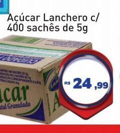 Tonin Superatacado Açúcar lanchero c/ 400 sachês de 5g oferta