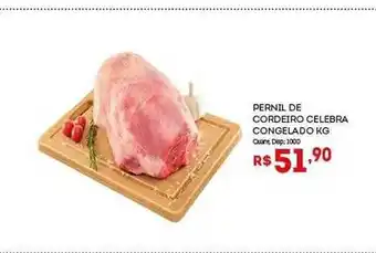 Bistek Supermercados Pernil de cordeiro celebra congelado kg oferta