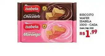 Biscoito wafer isabela