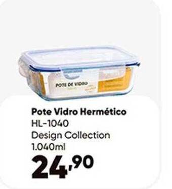 Zaffari Pote vidro hermético hl-1040 design collection oferta