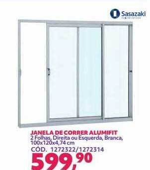 Telhanorte Janela de correr alumifit sasazaki oferta