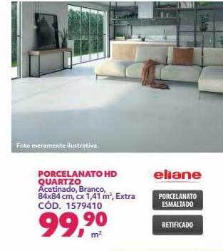 Telhanorte Porcelanato hd quartzo eliane oferta