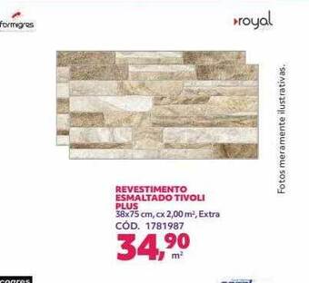 Telhanorte Revestimento esmaltado tivoli plus royal oferta