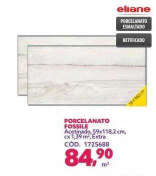 Telhanorte Porcelanato fossile eliane oferta