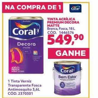 Telhanorte Tinta acrílica premium decora matte oferta