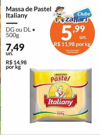 Zaffari Massa de pastel italiany oferta