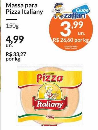 Zaffari Massa para pizza italiany oferta