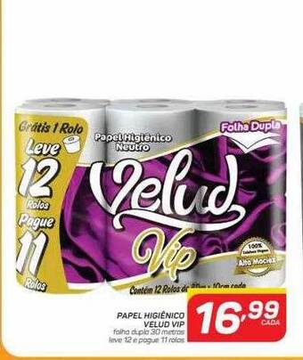 GBarbosa Papel higiênico velud vip oferta