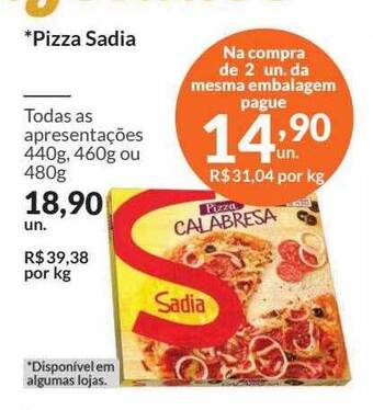 Zaffari Pizza sadia oferta